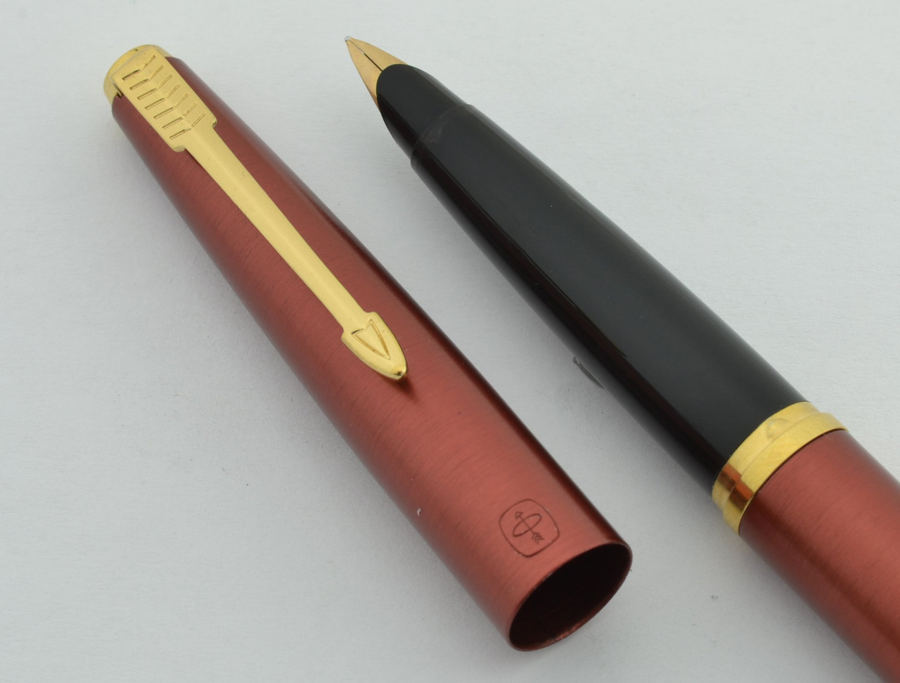 Parker 45 Coronet Fountain Pen - Red, GT, 14k Medium Nib (Excellent, Works Well) Parker 45 Coronet Fountain Pen - Red, GT, 14k Medium Nib (Excellent, Works Well)