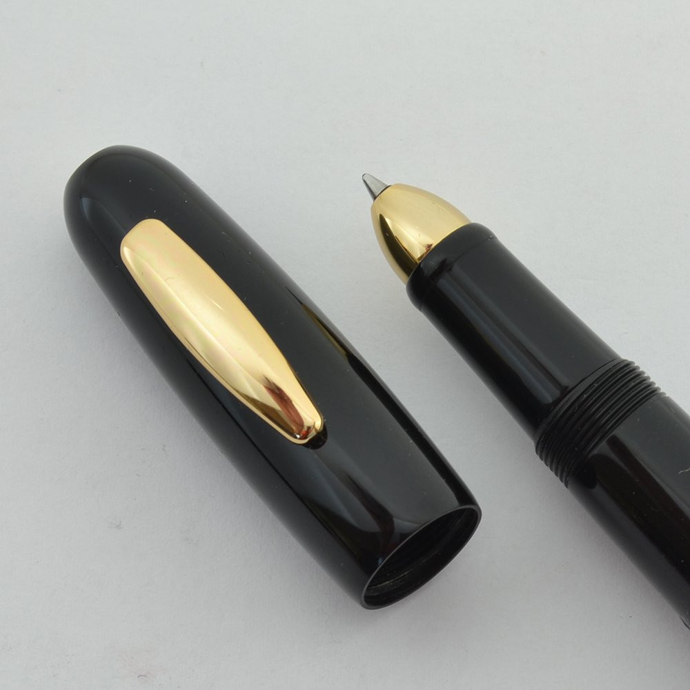 Monteverde Mega Ink Ball Rollerball - Black with Gold Trim (Near Mint in Box w Ink)