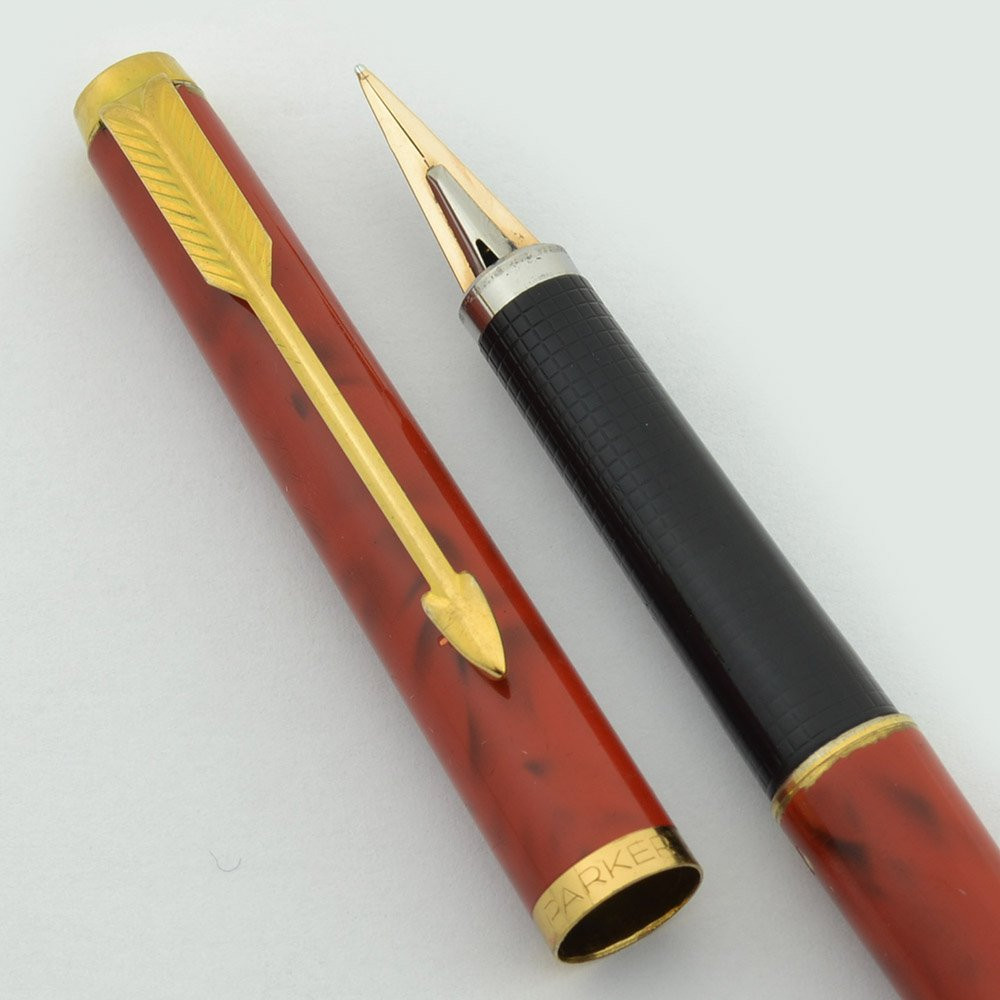 Parker 180 Fountain Pen -- Jasper Red, X/M Reversible Nib (User