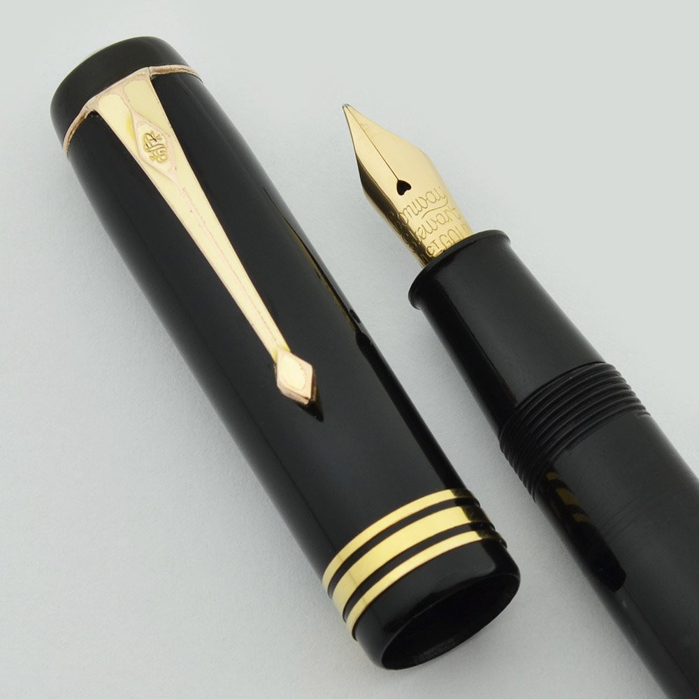 Conway Stewart 55 Fountain Pen - 1940s, Black, 14k Flexible Fine