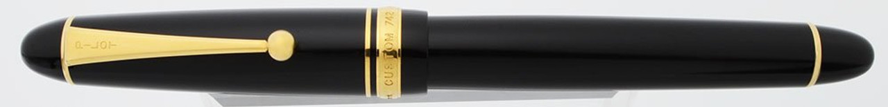 Pilot Namiki Custom 742 Fountain Pen - Black, Gold Trim, 14k Waverly Nib (Excellent +, Works Well)