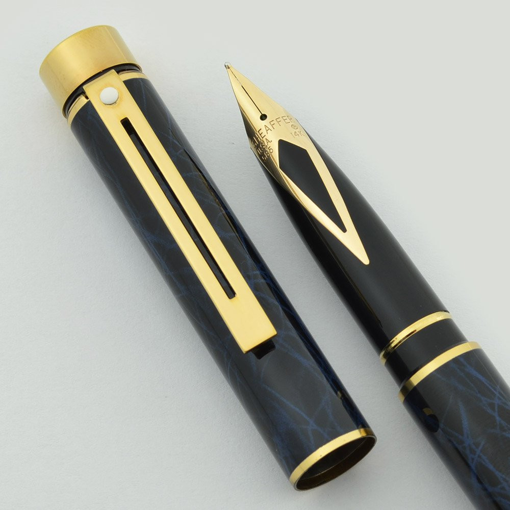 Sheaffer TARGA 1080 Fountain Pen - Lacquer Cobalt Blue Ronce, 14K