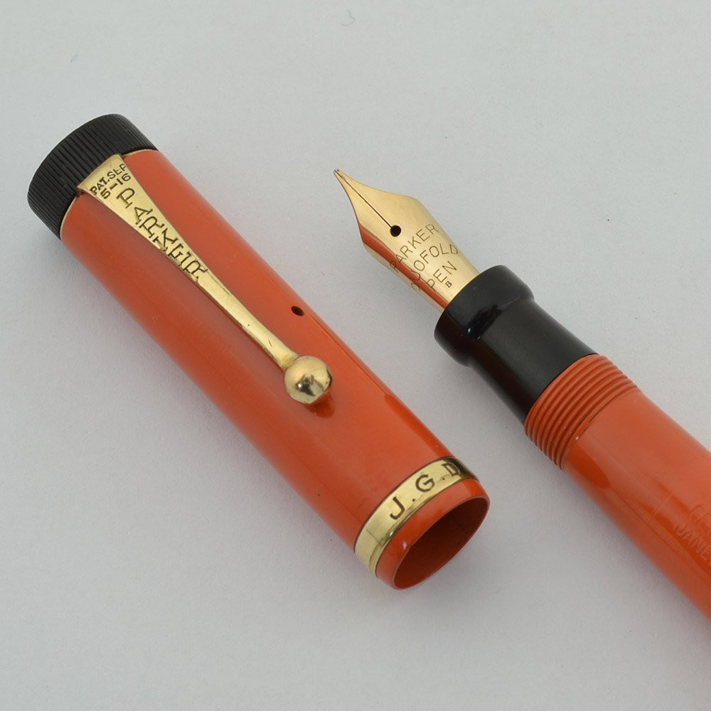 Parker Duofold Junior Fountain Pen (1923-7) - Red, Raised Band