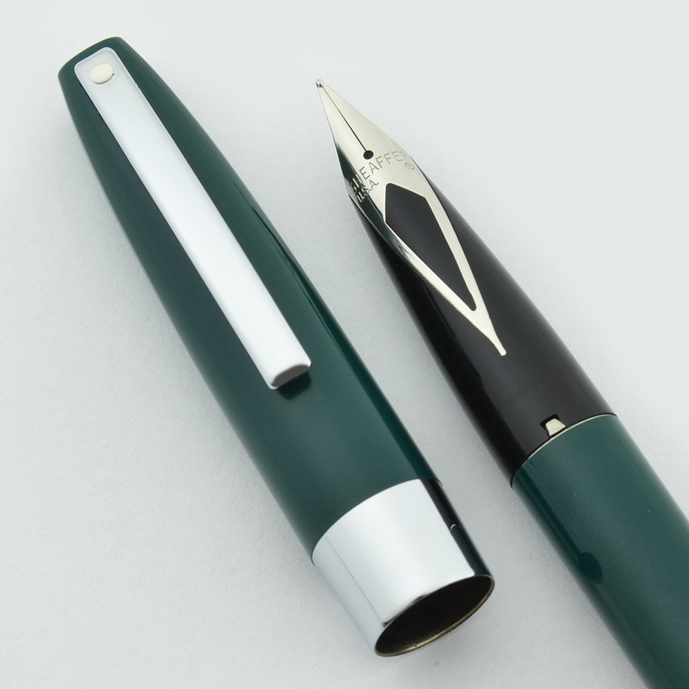 Sheaffer シェーファー Imperial III 万年筆 グリーン Sheaffer Triumph Imperial Fountain Pen - Green, Chrome Trim, Fine