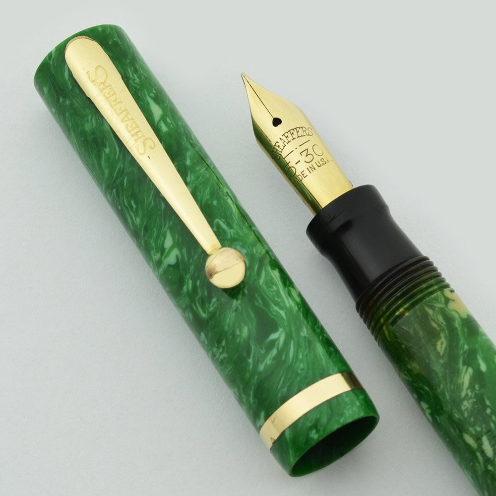 Sheaffer 5-30 Flat Top (late 1920s) - Jade Green, Junior Size
