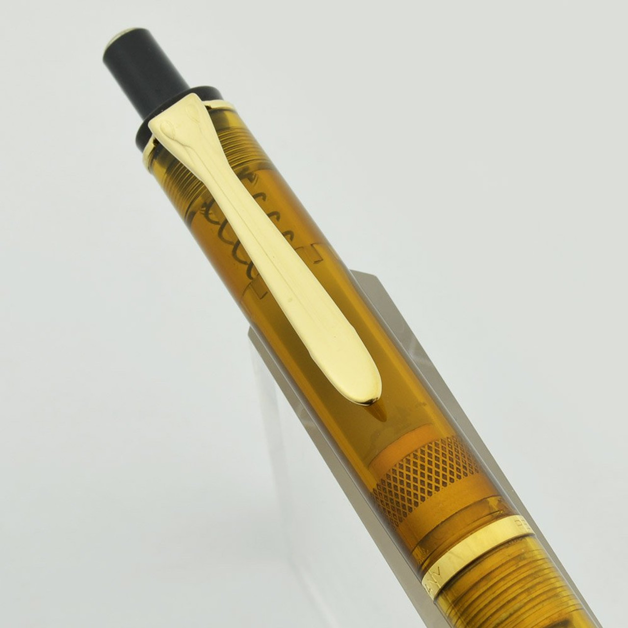 Pelikan K200 Ballpoint - Transparent Amber, Gold Trim (Near Mint, Works Well)