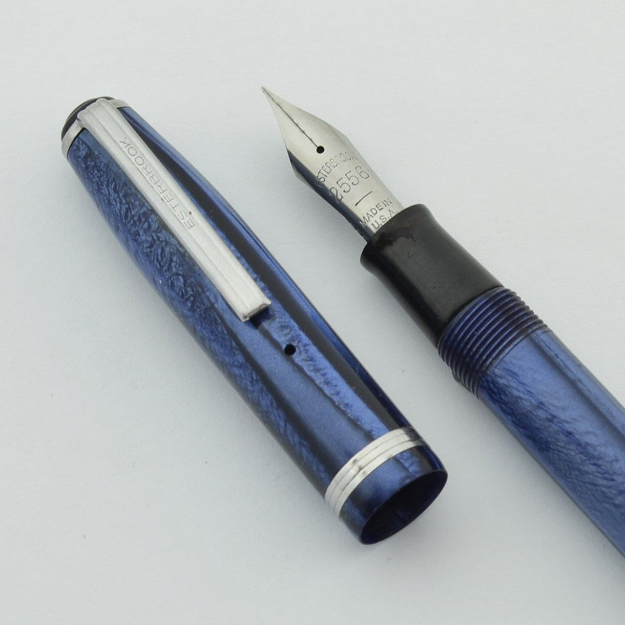 Esterbrook SJ Fountain Pen - Blue, 2556 Firm Fine Nib (Excellent, Restored)