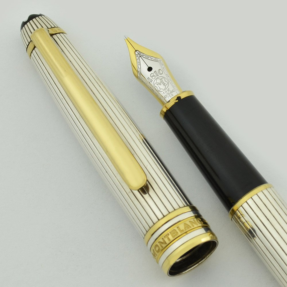 Montblanc Meisterstuck 144S - Sterling, Pinstripe, Converter Fill