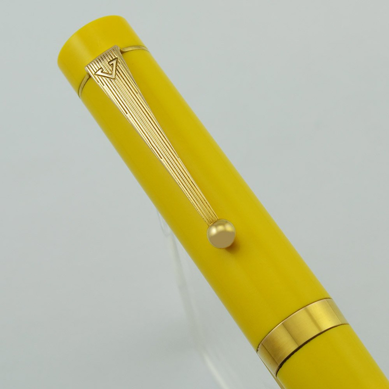Visconti Classic Ballpoint Pen - Yellow Resin, Gold Trim  (Near Mint, Works Well)