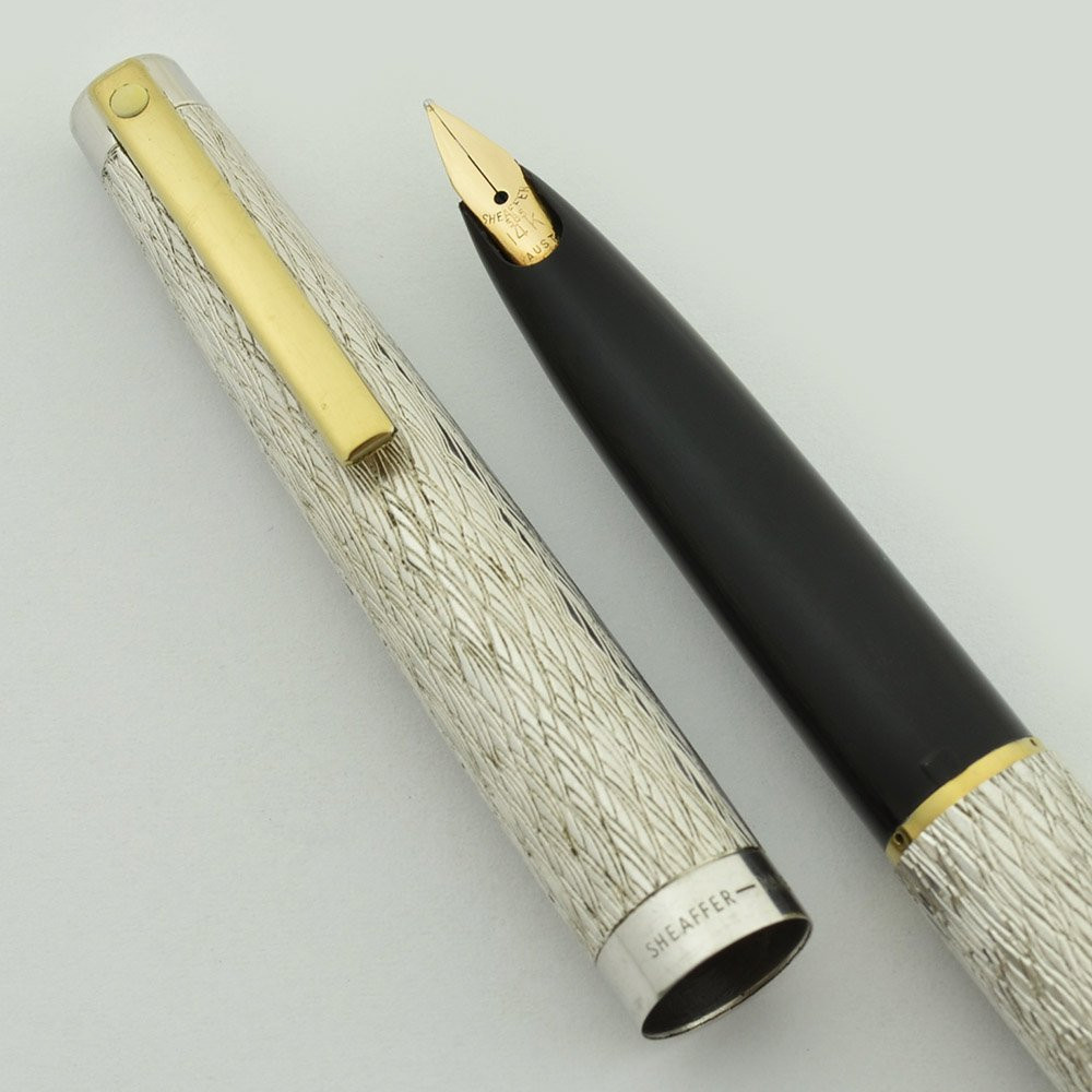 Lady Sheaffer 925 Fountain Pen - Seaspray Rhodium Finish, 14k Fine