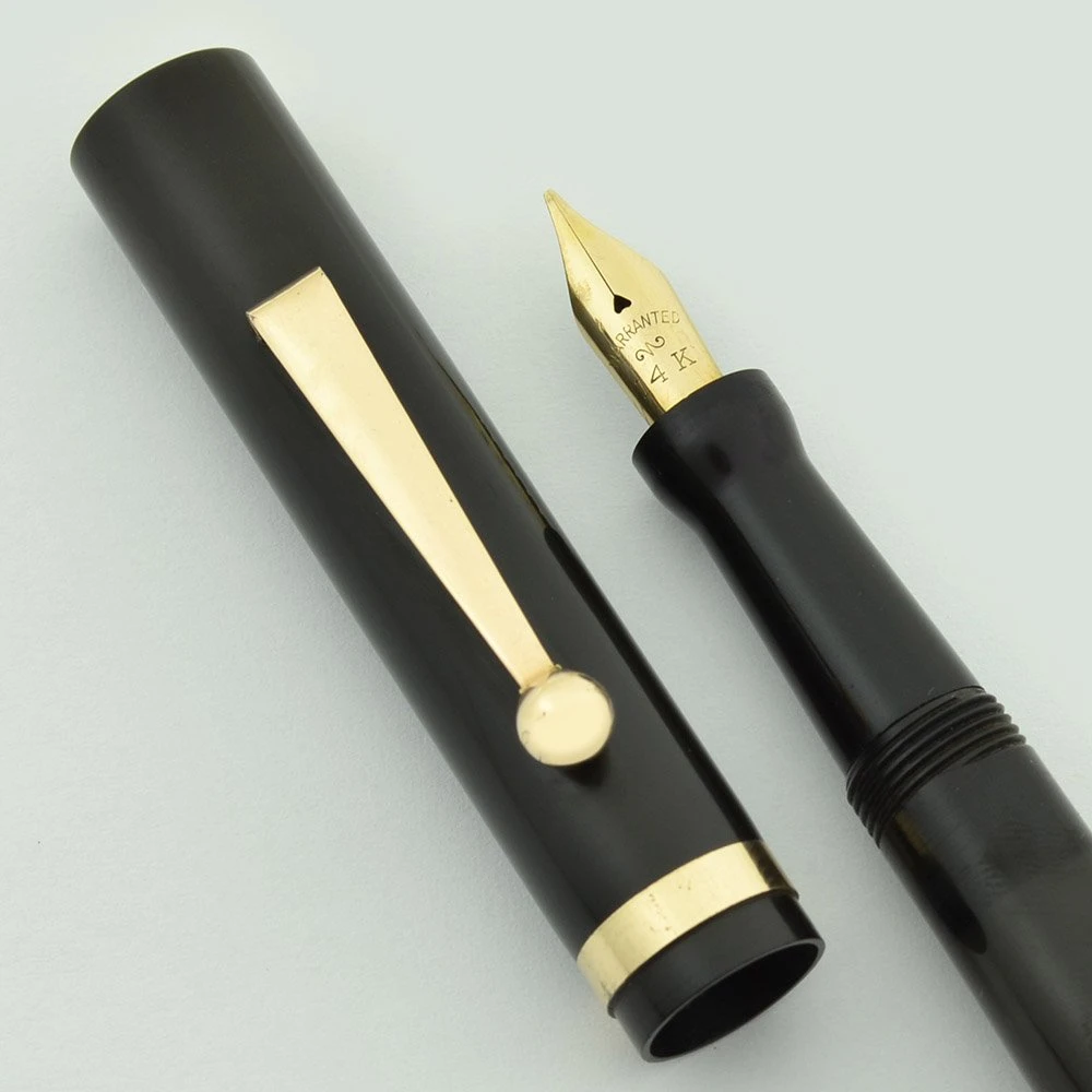 Vintage Fountain Pen (1920s) - BHR Full Size w Cap Band, 14k Flexible Fine Nib (Excellent +, Restored)