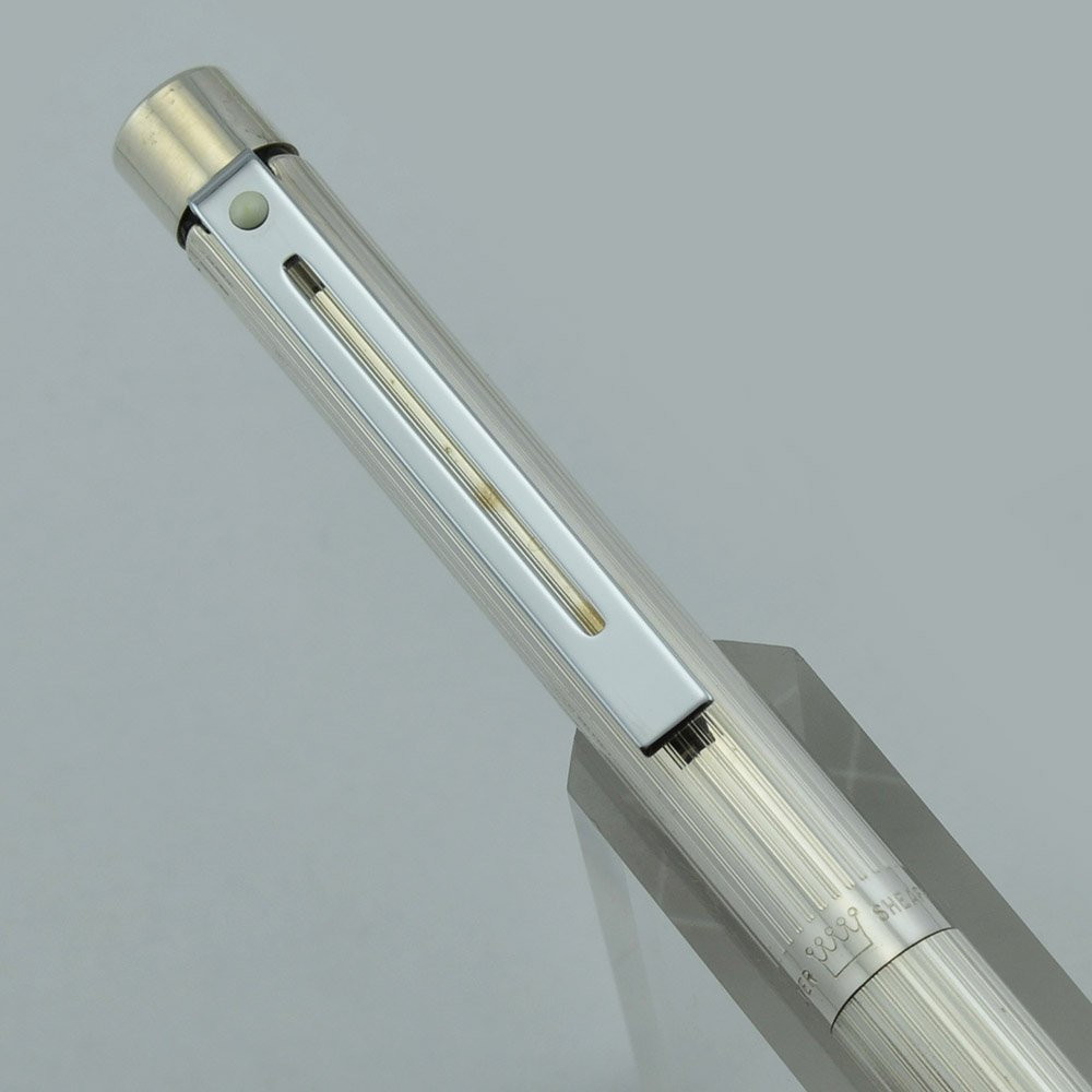 Stylo à Bille Sheaffer Targa En Argent Sterling - Occasion, Encre Noire, Objet De Collection