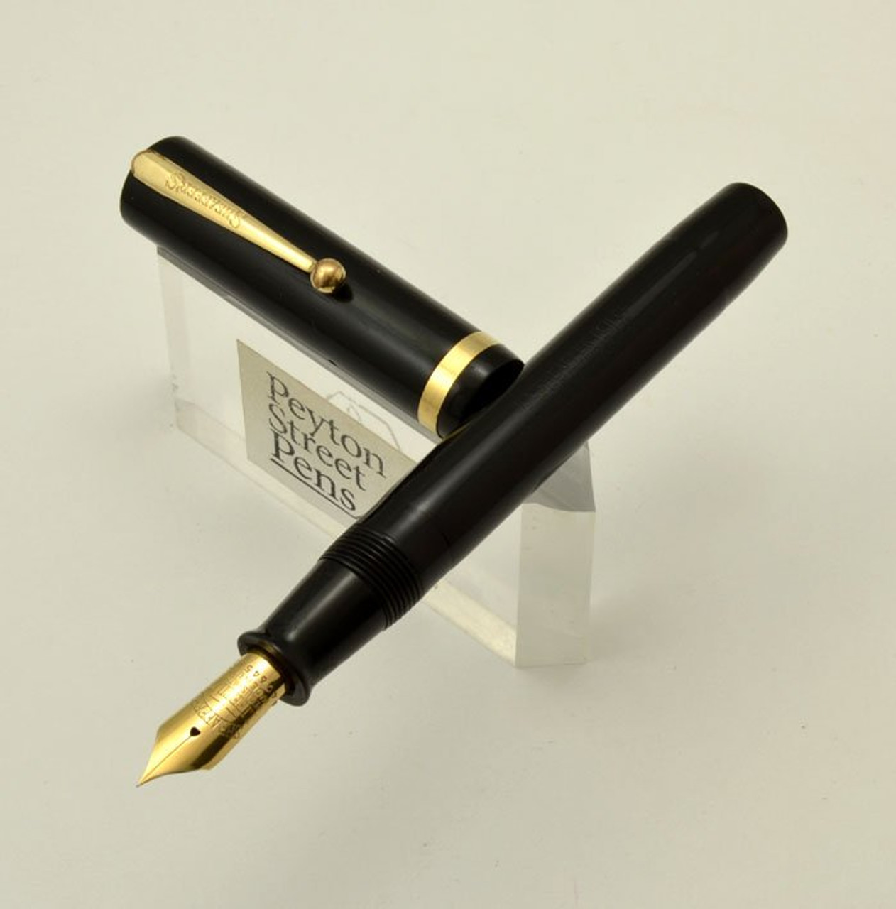 Sheaffer Lifetime Flat Top Oversized 1920s - Black, Extra Fine (Very Nice, Restored)