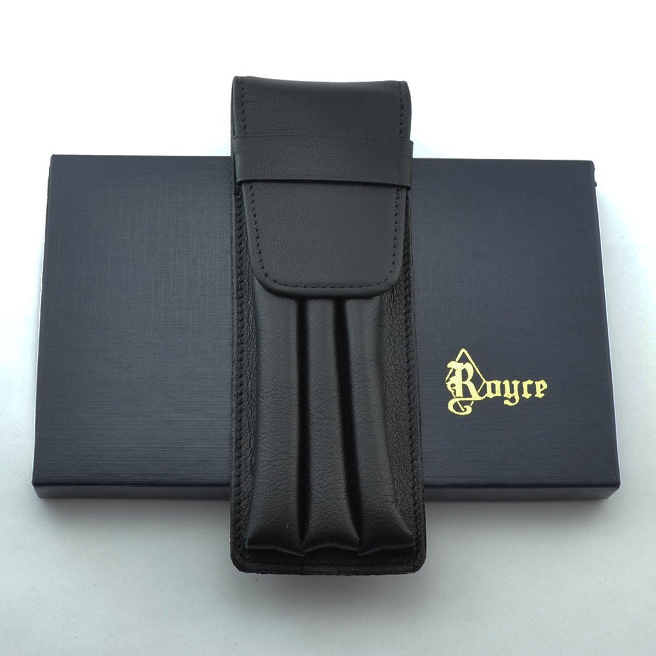 Royce Leather Pen Case for Three Pens (New in Box)