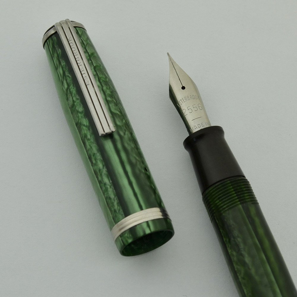 Esterbrook J Fountain Pen - Foliage Green, 2556 Fine Firm Nib (Excellent, Restored)