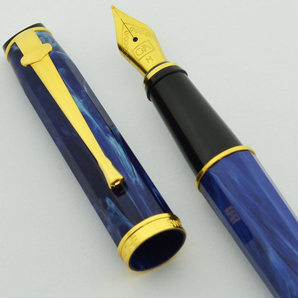 Caran d'Ache Equinox Fountain Pen - Blue, GP Trim, GP Medium Nib