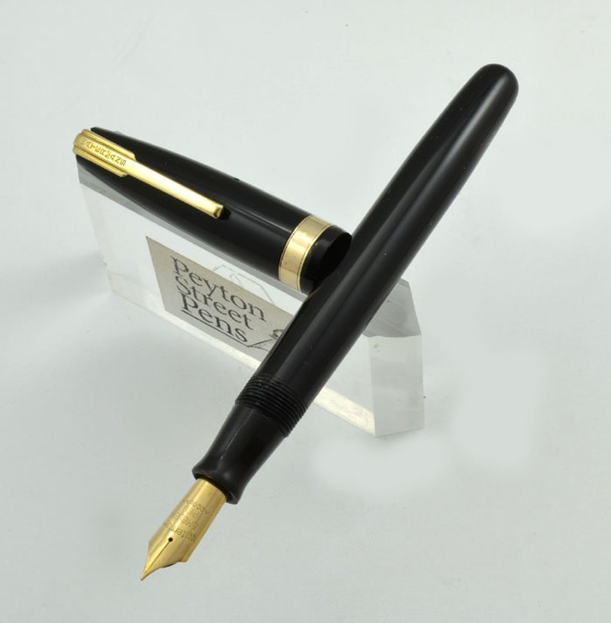 Waterman 100 Year Emblem Fountain Pen 1940s, Firm Account 14k Fine (Superior, Restored)