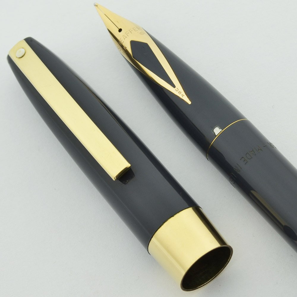 Sheaffer Imperial IV Touchdown Fountain Pen - Gray, Medium 14k Nib (Excellent +, Restored)