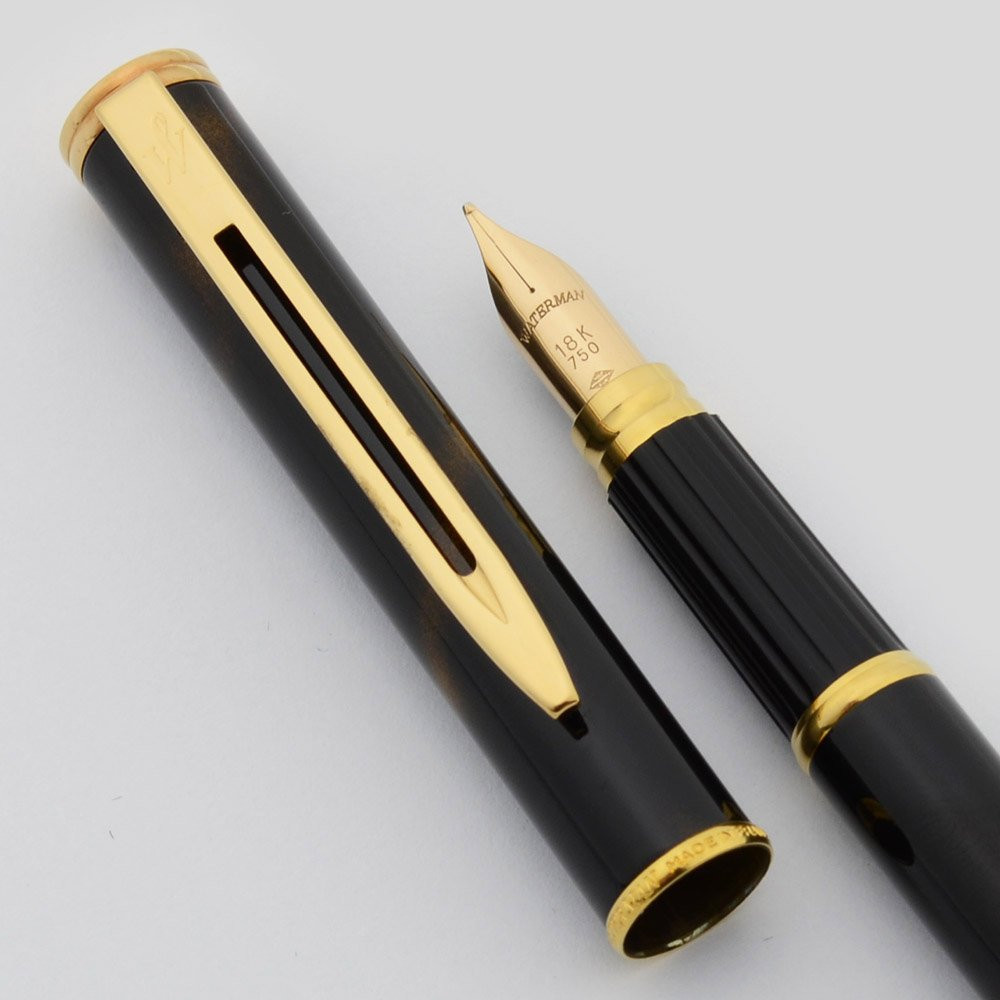 Waterman Executive Fountain Pen - Brown Marble Lacquer, Gold Trim