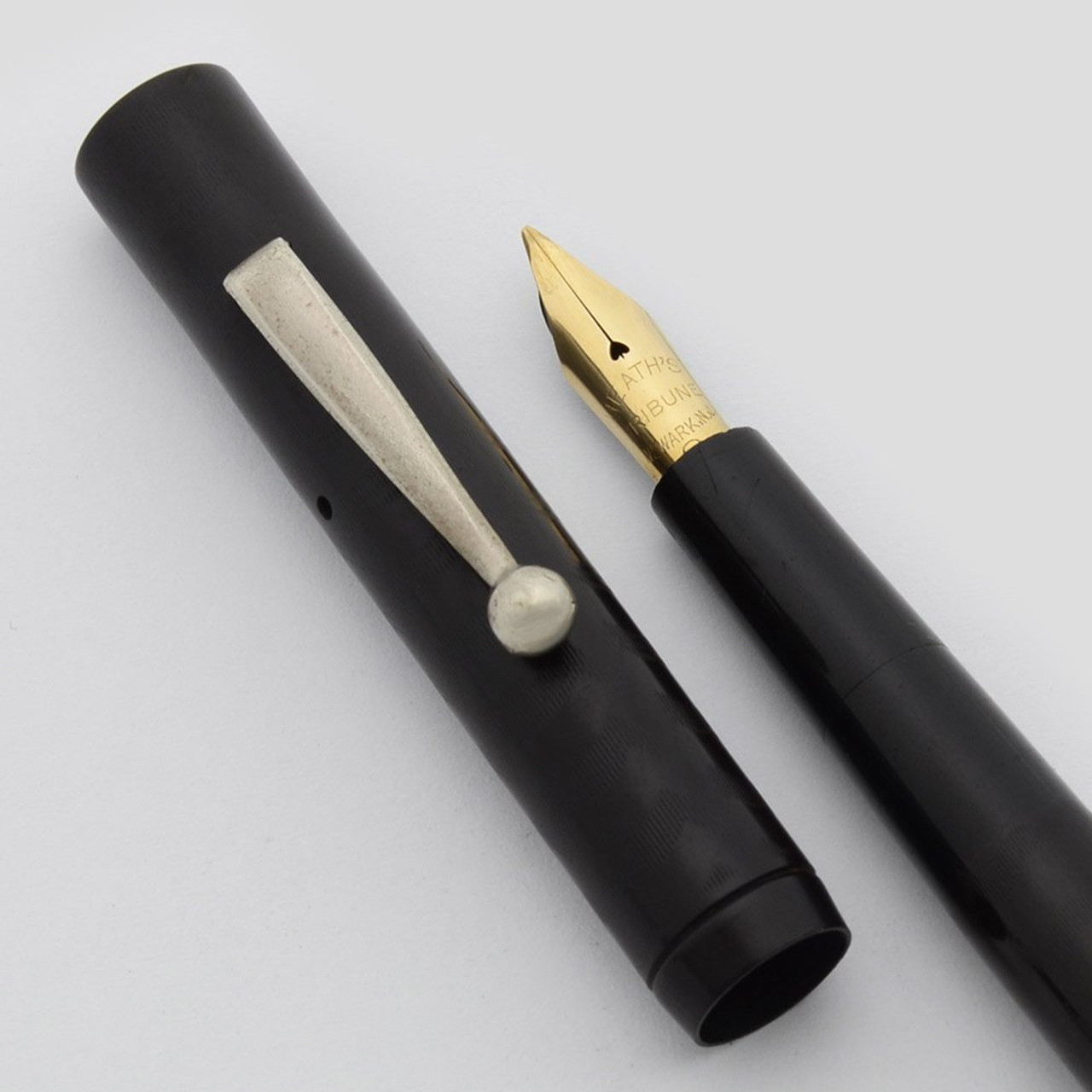 Heath's Tribune Fountain Pen - BCHR, Eyedropper, Full Flex Fine Nib (Excellent +, Restored)