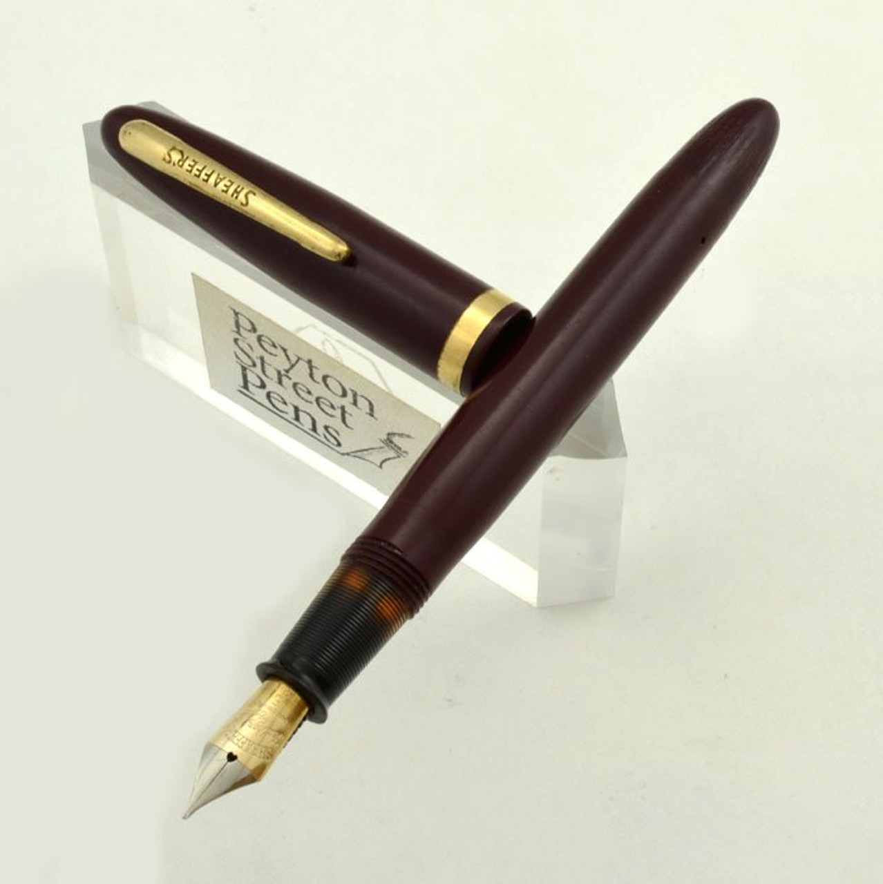 Sheaffer Admiral Touchdown - Burgundy, 14k Medium, (User Grade, Restored)