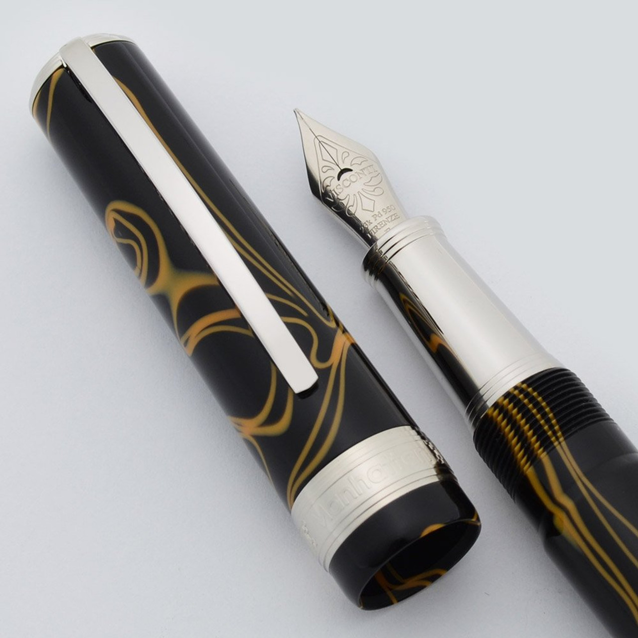 Visconti Manhattan SE Fountain Pen - Magma, Power Filler, 23k Pd Dreamtouch Fine (Brand New in Box, Works Well)