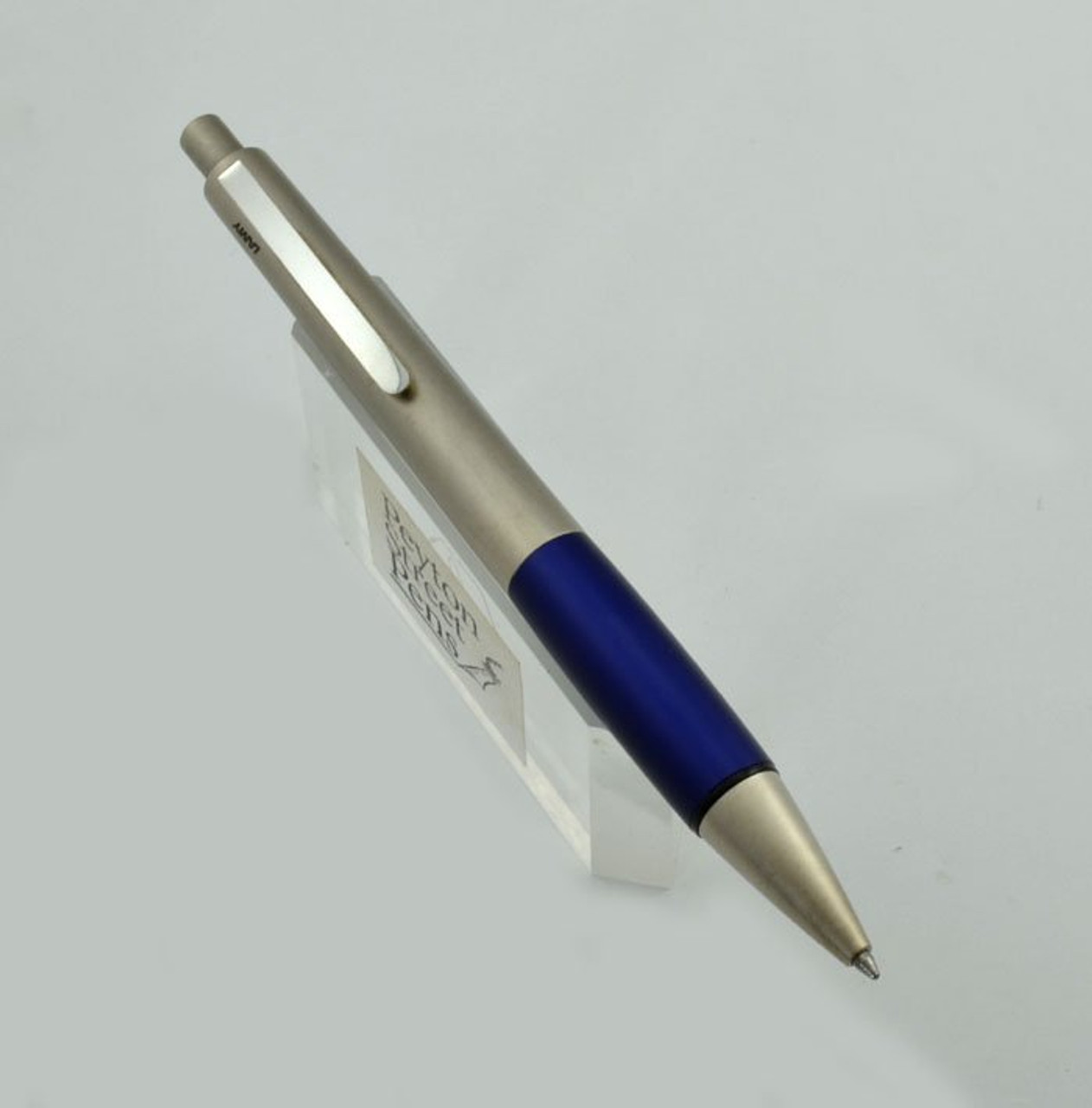 Lamy Accent Ballpoint Pen Ballpen - Palladium with Blue Grip (Pre-owned)