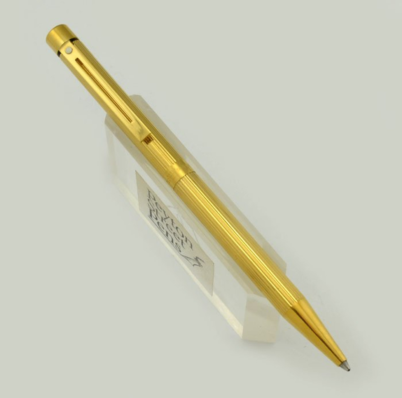 Sheaffer Targa 1005 Ballpoint Pen - 23k Electroplated Gold Fluted