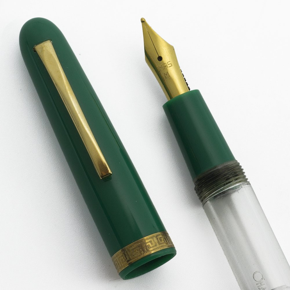 Omas Extra 630 Demonstrator Fountain Pen - Green, Piston Filler