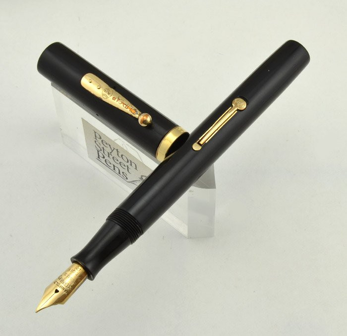 TosdnuosC4 WATERMAN Waterman 56 - Oversize, Smooth Black Hard Rubber, Gold Trim