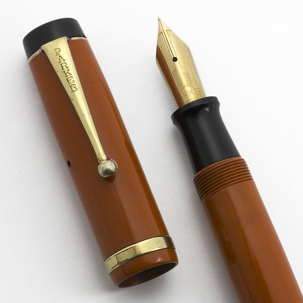 Parker Duofold Streamline Fountain Pen (1930) - Senior, Red