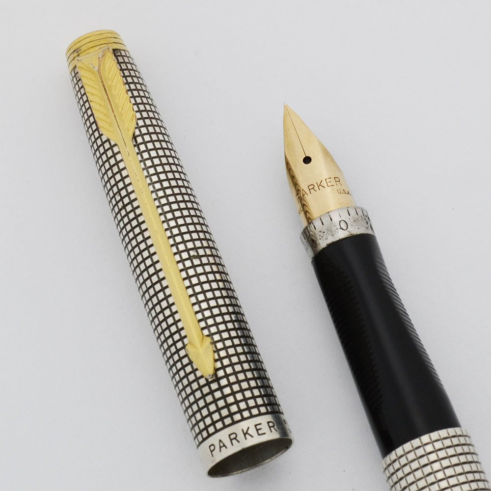 Parker 75 Cisele Fountain Pen - USA, Flat Tassies, Fine #65 14k