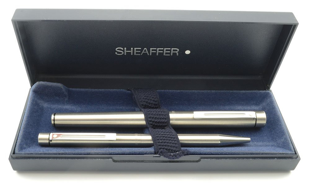 Sheaffer TARGA 1001 Fountain Pen Set - Early Version, Brushed