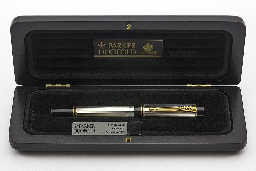 Parker Duofold Centennial Fountain Pen (1991) - Sterling Silver