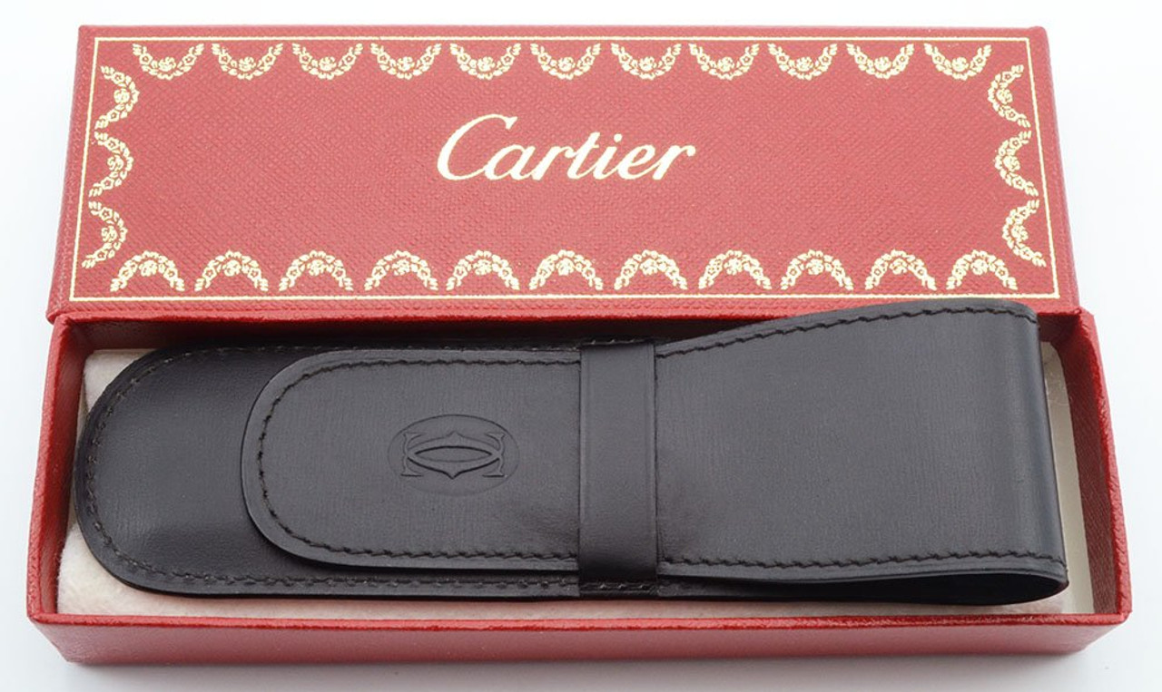 cartier leather pen holder