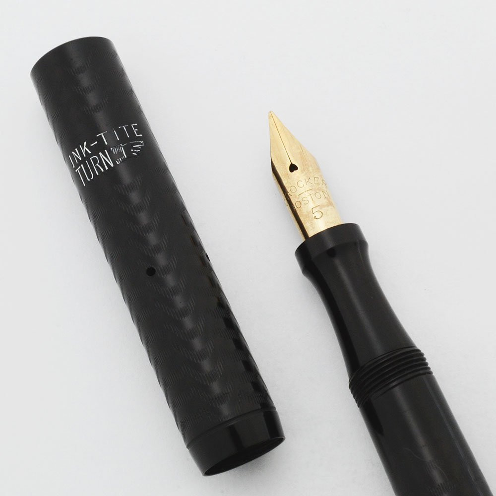 Crocker L-50 Fountain Pen - BCHR, Locked Lever Hatchet Filler, Flexible Fine Nib (Superior, Restored)