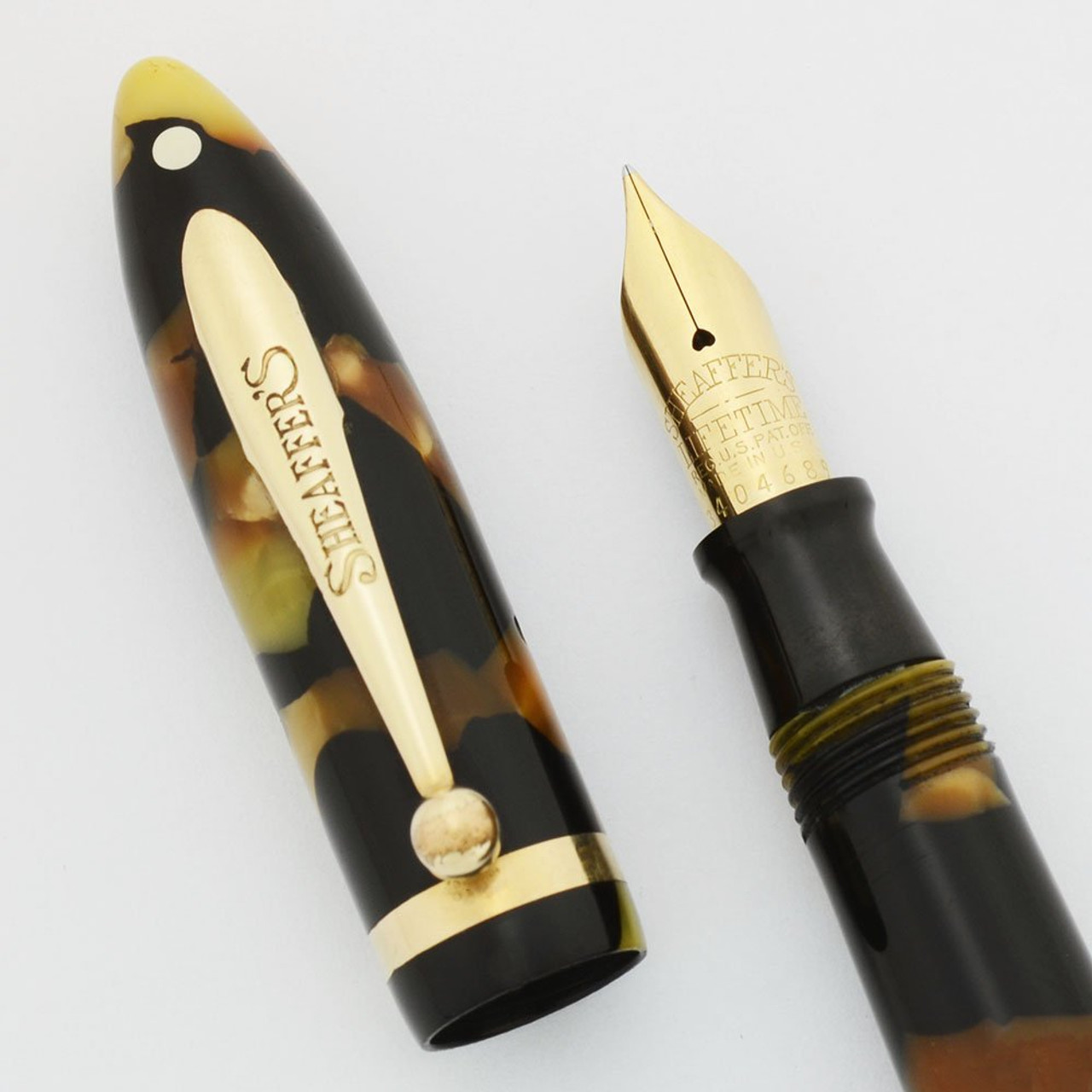 Sheaffer Balance Lifetime Petite - Pearl & Black, 14k Extra Fine Nib (Excellent, Restored)