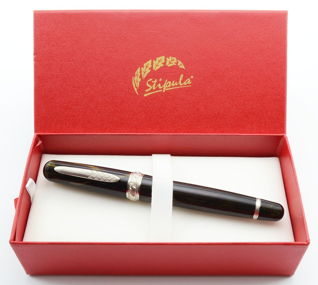 Stipula Etruria Magnifica Fountain Pen - Black & Gold, Oversize, 1.1mm Steel Nib (Near Mint in Box, Works Well)