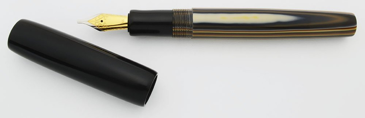 PSPW Prototype Fountain Pen - Black and Striped, Standard Size, #6 JoWo Nibs (New)