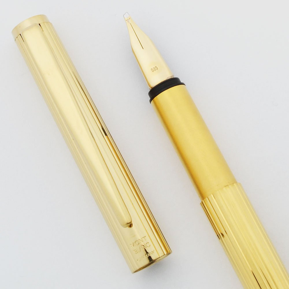 Montblanc Noblesse Fountain Pen (1970s Version) - Gold Filled, Broad Left Oblique 14k Nib (Excellent +, Works Well)