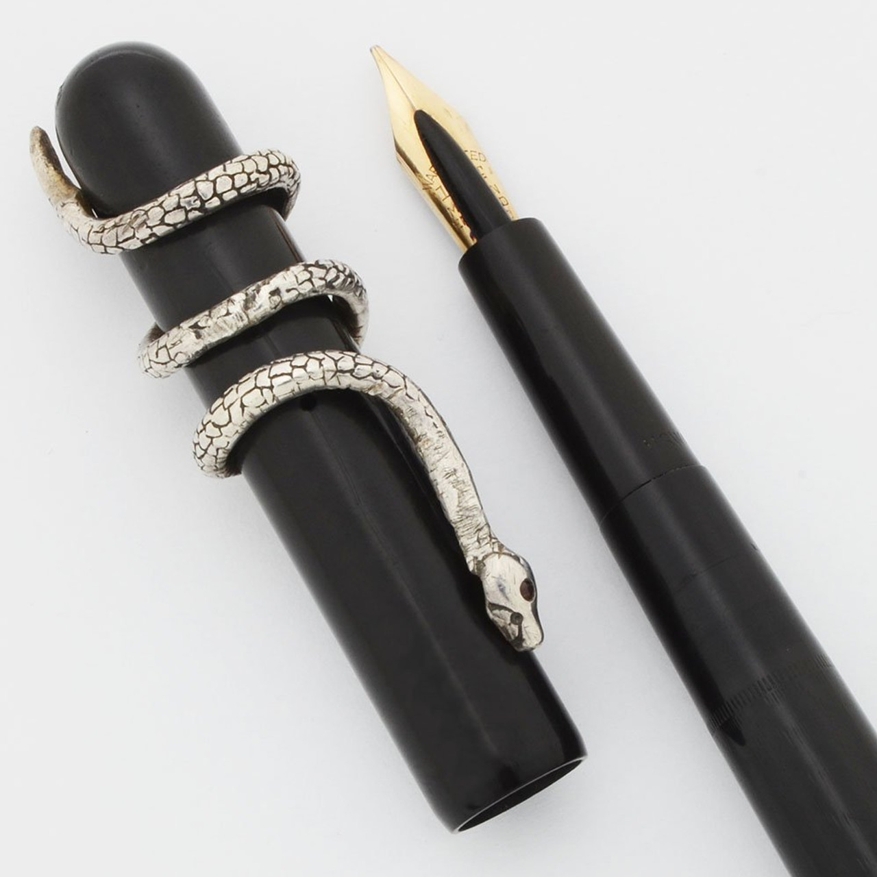 Mabie Todd Swan 1500 Fountain Pen - BCHR Eyedropper, Overfeed, Snake  Rollstop, Fine Flexible Nib (Excellent, Works Well) - Peyton Street Pens