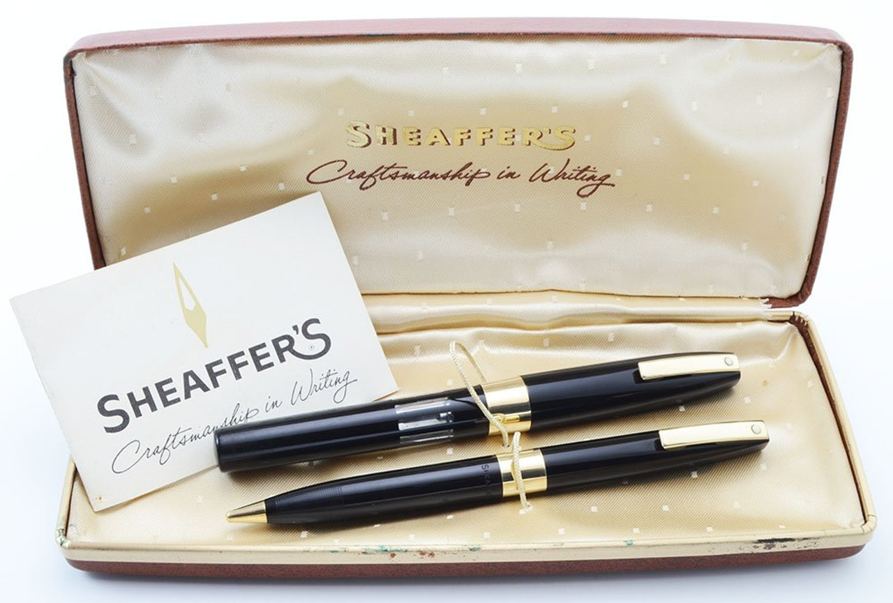 Sheaffer Compact II Visulated Cartridge Pen Set - Black, 14k Extra Fine (Near Mint in Box, Work Well)