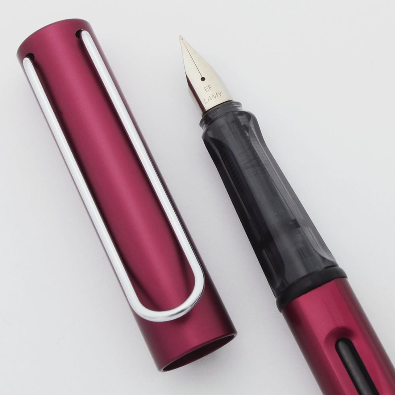 Lamy Al-Star Limited Edition Fountain Pen - Maroon with Silver Clip, Extra Fine Nib (Mint, Works Well)