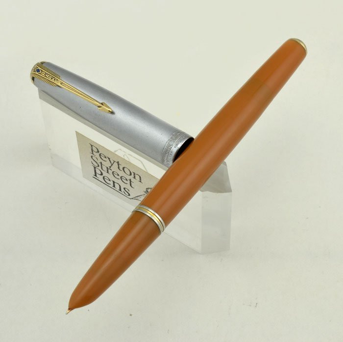 Parker 51 Vacumatic 1945 Double Jewel - Sterling Cap, Mustard