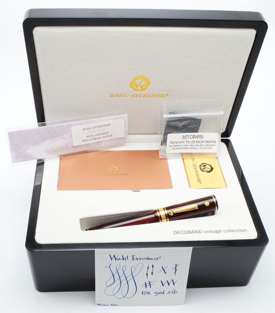 Wahl-Eversharp Decoband Gold Seal Oversized Fountain Pen (Modern) - Rosewood, "Goldflex" 18k Nib (Superior in Box, Restored)