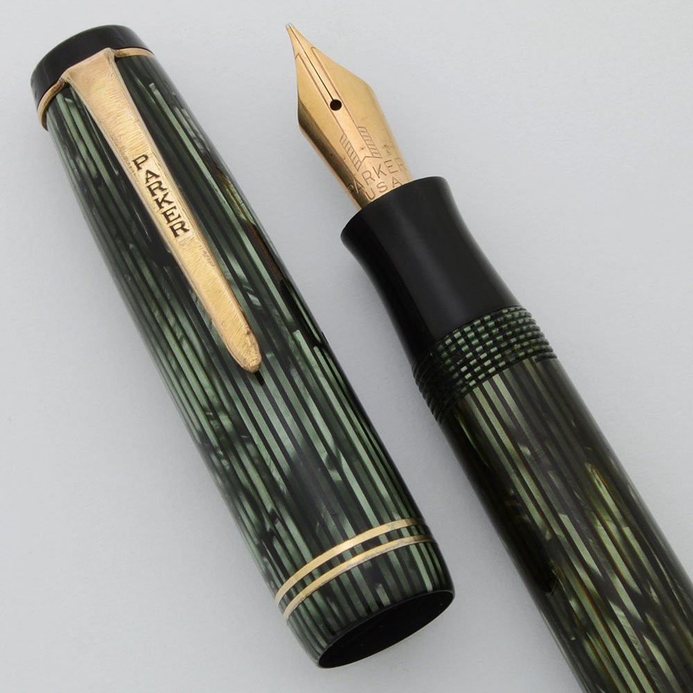 Parker Vacumatic Prototype Fountain Pen (1934) Green Striped