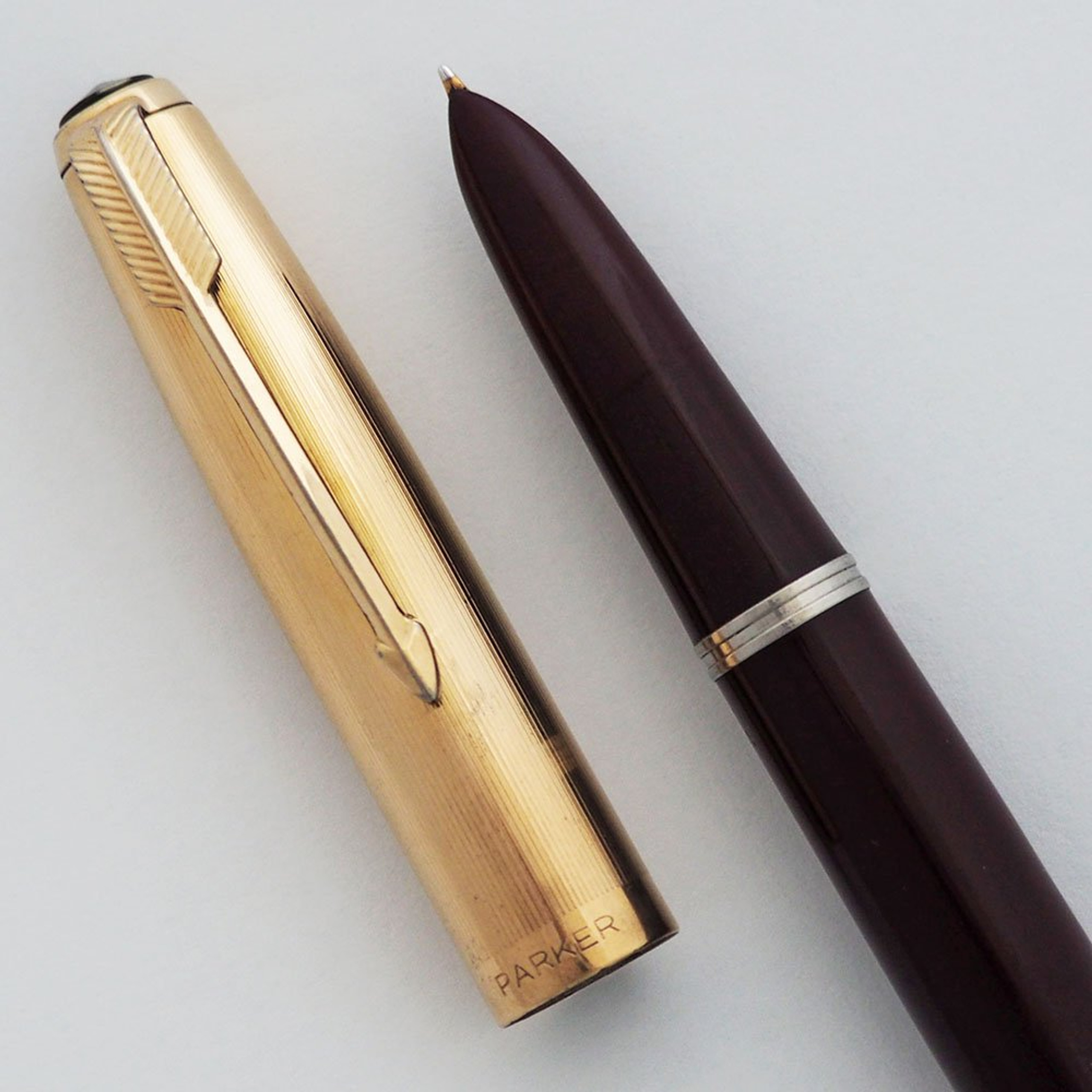 Parker 51 burgundy fountain pen clearance