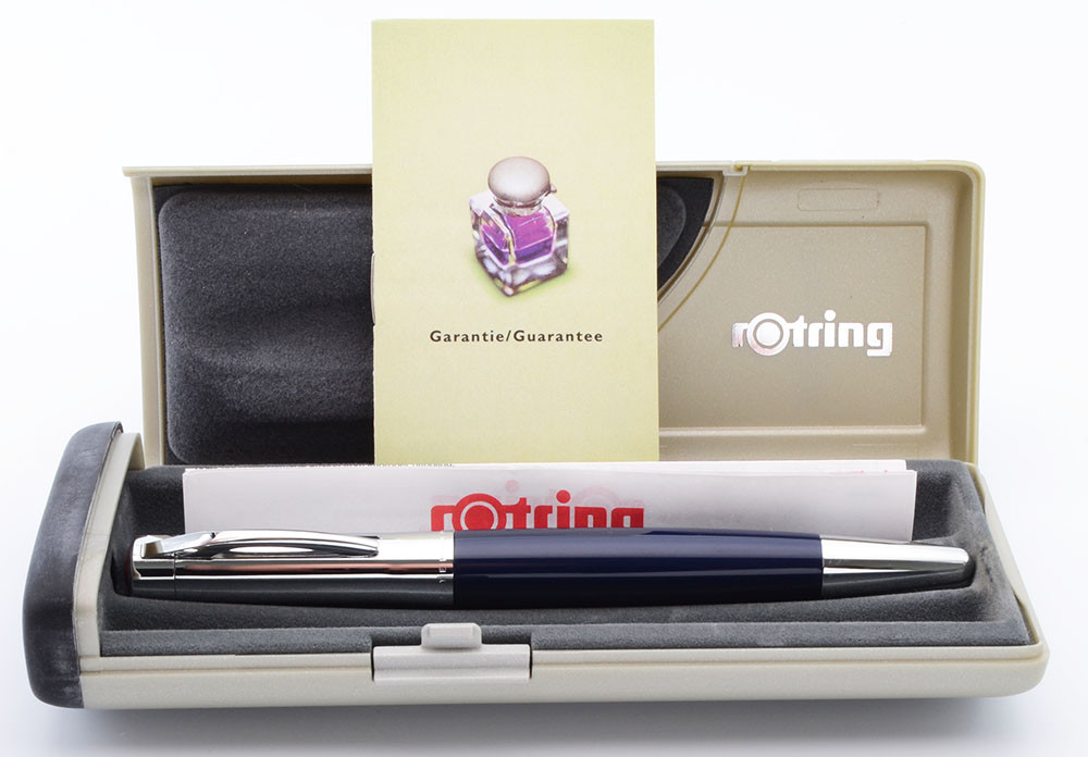 Rotring Initial Fountain Pen Blue/Silver, C/C, Fine Rotring Nib (Near