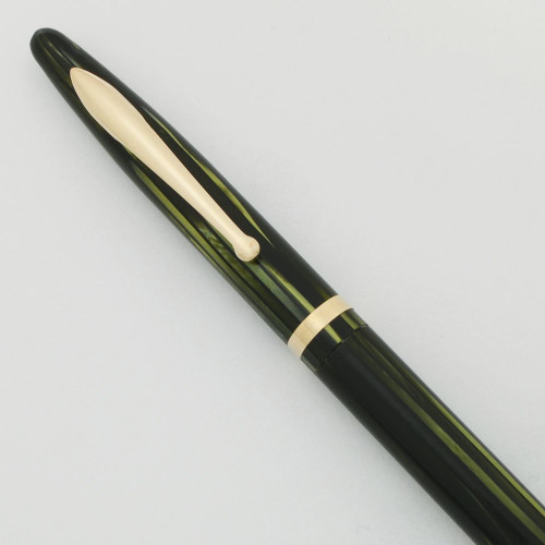 Sheaffer Balance #400 Mechanical Pencil (1940s) - Green Striated,  0.9mm Leads (Excellent, Works Well)