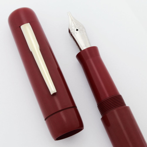 Kenzo Fountain Pen, Yellow w Red Jewel Accent, Red Overfeed, Medium Nib  (Near Mint in Box, Works Well) - Peyton Street Pens